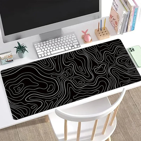 Gaming Mouse Pad Large Keyboard Pad – 31.5 x 11.8in Topographic Design - Nevolta