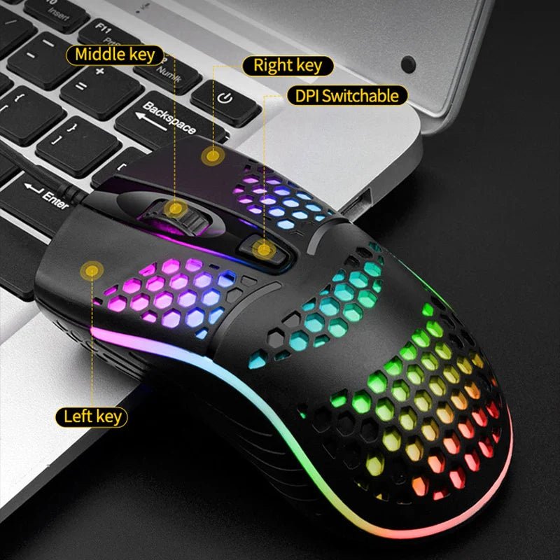 Wired Gaming Mouse for Left-Handed Users – Erilles 1600 DPI LED - Nevolta