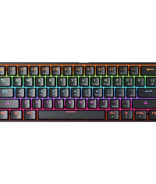 MUCAI MK61 USB Gaming Esports Mechanical Keyboard 61 Key Red Axis Wired Detachable Cable RGB Backlight Hot Swap Nevolta