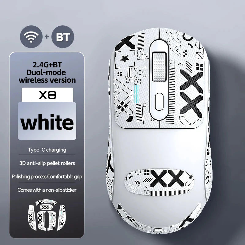 Warvank X8 Wireless Gaming Mouse 500mAh TYPE-C Rechargeable Office Mouse Suitable for Laptop Desktop Computers Nevolta