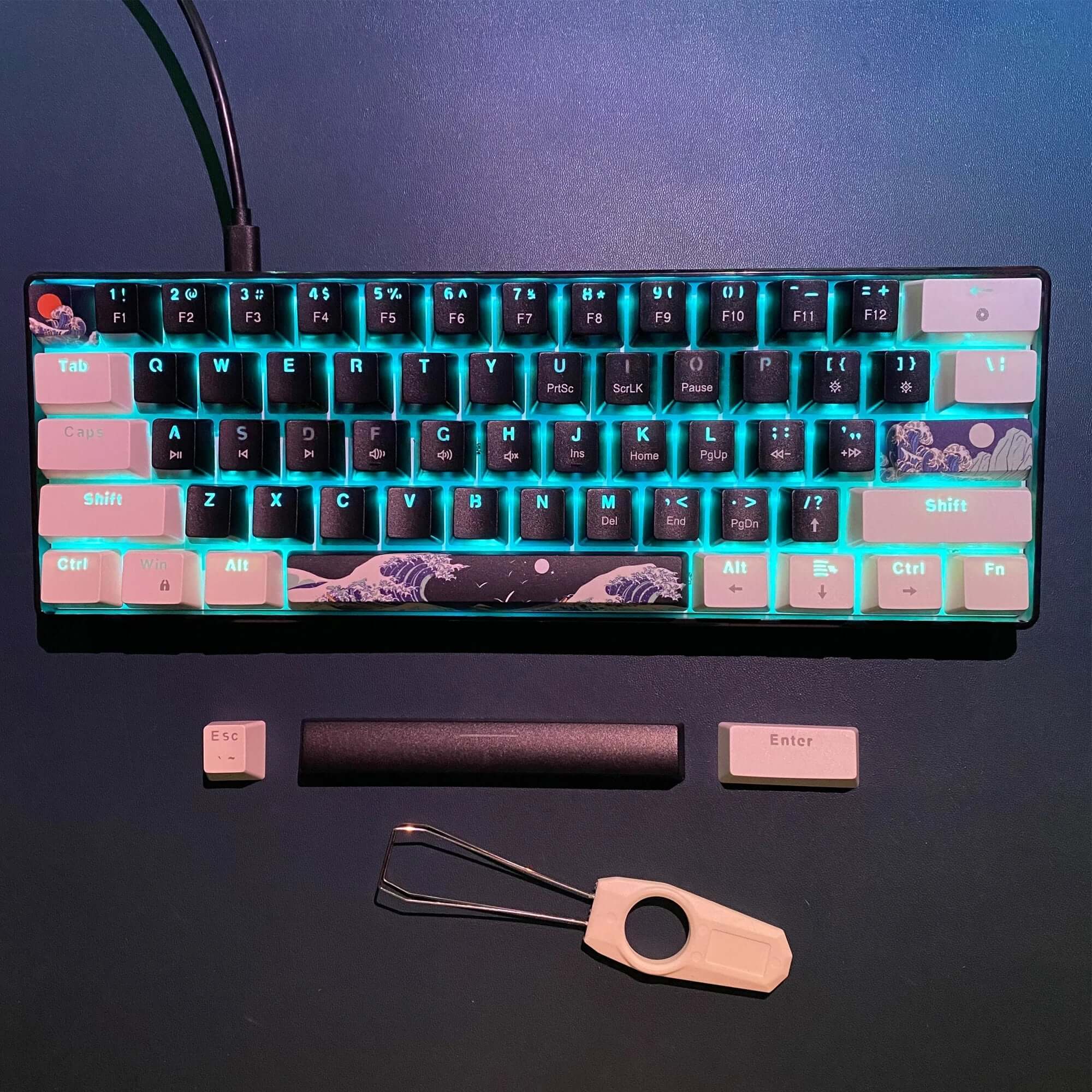 Mechanical Gaming Keyboard – Blue Clacky Switches, Compact Design - Nevolta