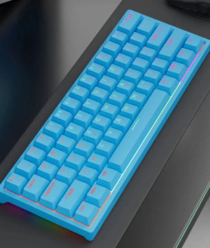 MUCAI MK61 USB Gaming Esports Mechanical Keyboard 61 Key Red Axis Wired Detachable Cable RGB Backlight Hot Swap Nevolta
