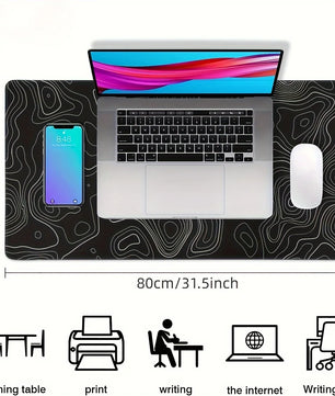 BLIKSEM Large Mouse Pad – Smooth Surface, Non-Slip Rubber Base - Nevolta