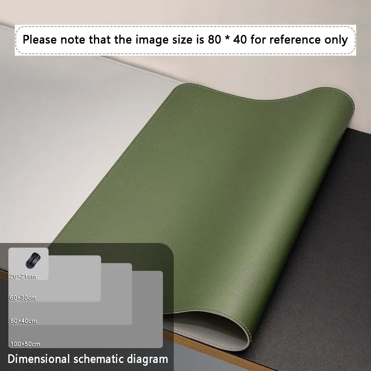 AIPHY Two-Tone Leather Desk Mat – Premium Anti-Slip Surface - Nevolta