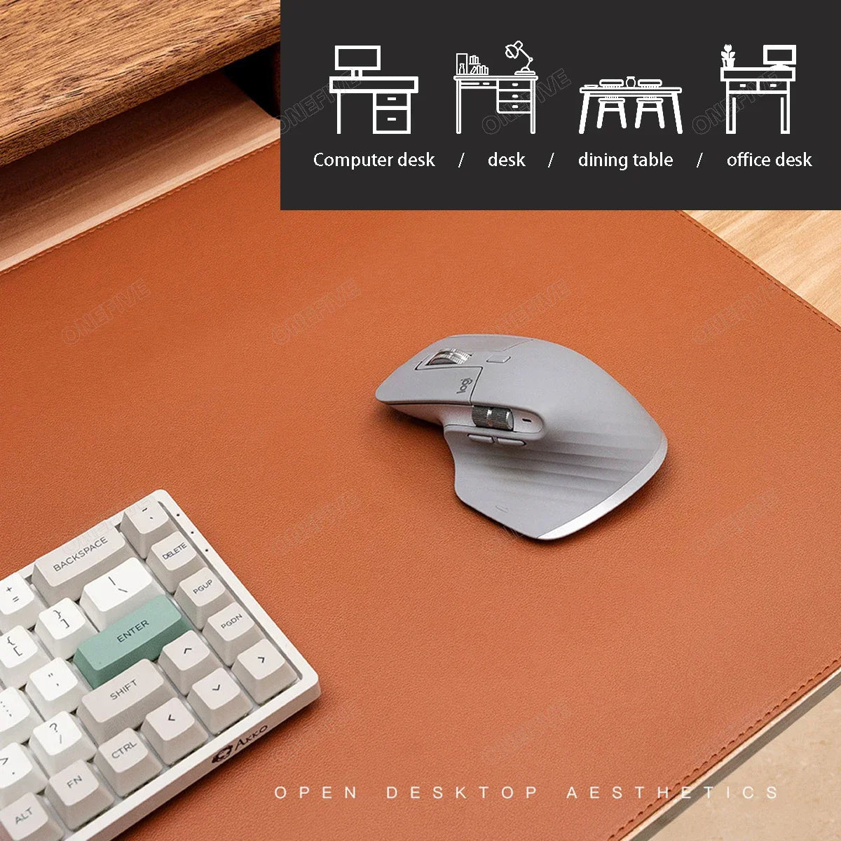 AIPHY Two-Tone Leather Desk Mat – Premium Anti-Slip Surface - Nevolta